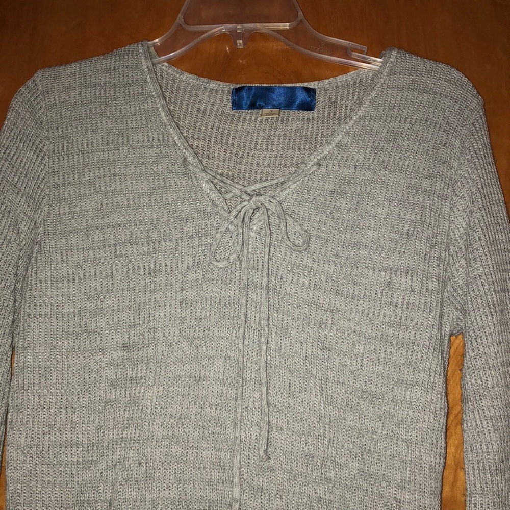 Grey high low sweater